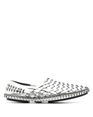 Saint Laurent ニール ウーブン メタリック ローファー - サムネイル1