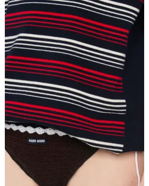 Miu Miu クロシェニット刺繍ロゴ付きビキニボトムス - サムネイル5