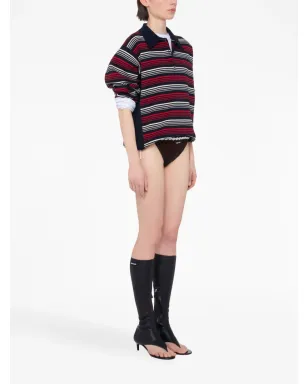 Miu Miu クロシェニット刺繍ロゴ付きビキニボトムス - サムネイル3