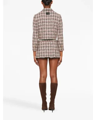 Miu Miu チェック柄シングルブレストジャケット - サムネイル4