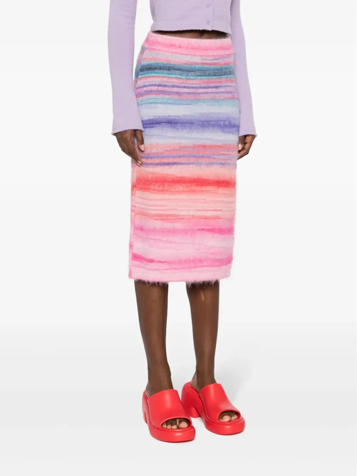 Missoni スラブ起毛ニットスカート - 画像3