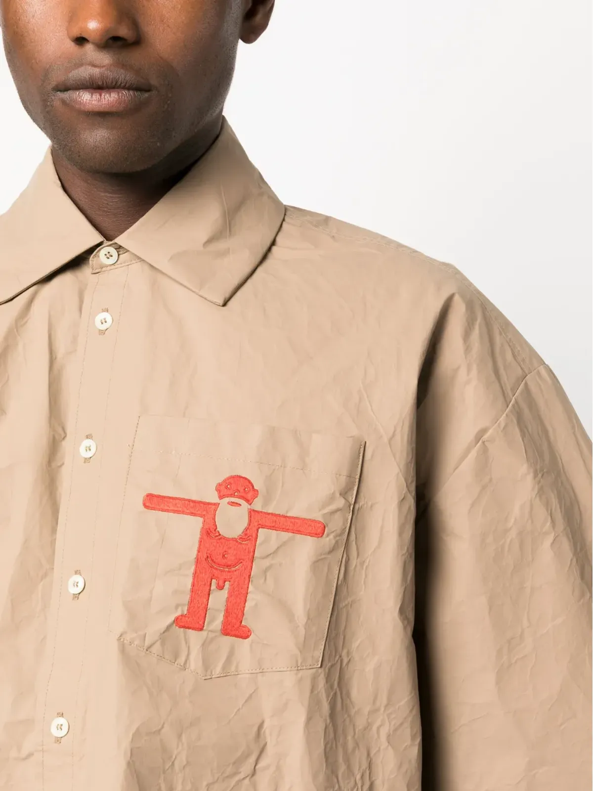 Walter Van Beirendonck スター ロゴプリント オーバーサイズ シャツ - 画像5