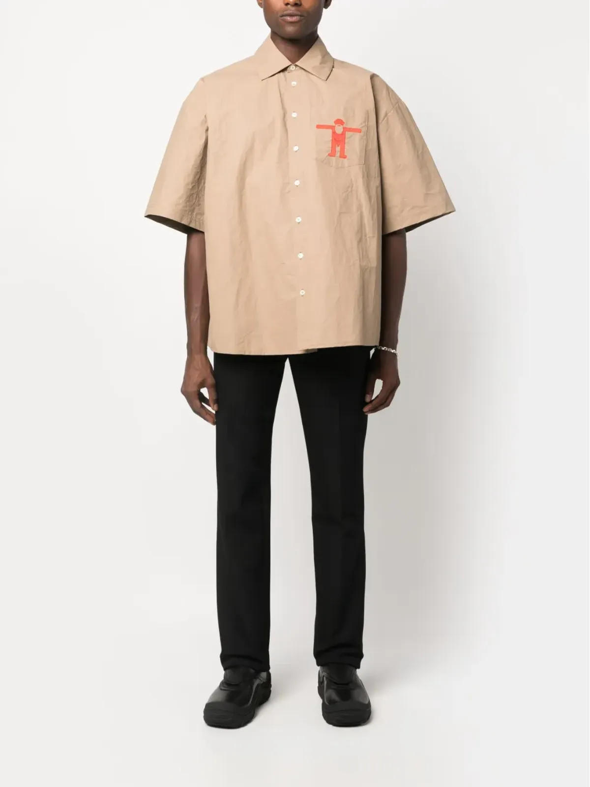 Walter Van Beirendonck スター ロゴプリント オーバーサイズ シャツ - 画像2