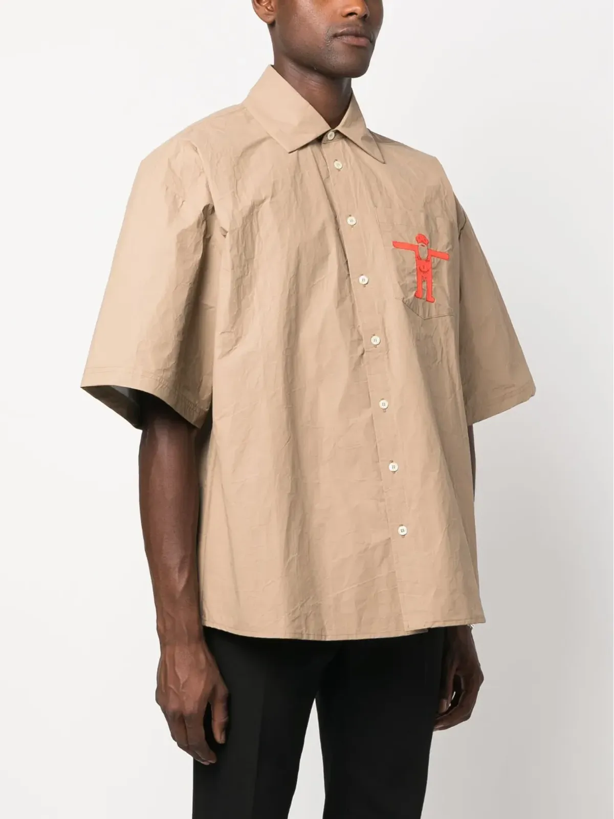 Walter Van Beirendonck スター ロゴプリント オーバーサイズ シャツ - 画像3