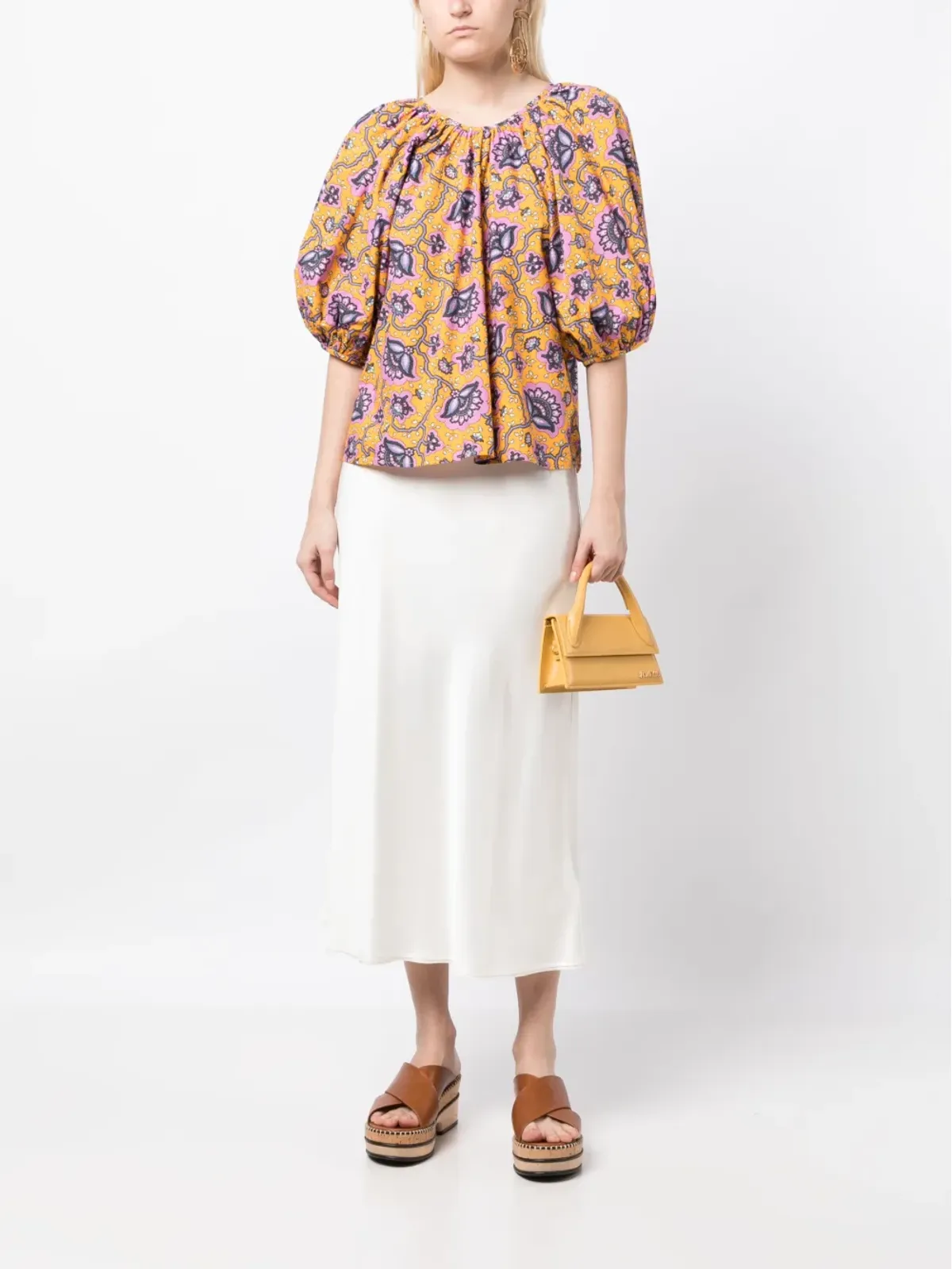 Rhode Rowan graphic-print blouse - Orange - 画像2