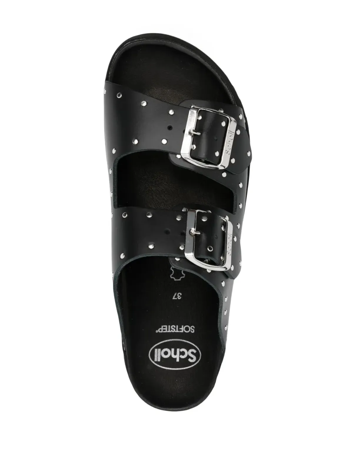 Scholl Beatriz スタッズ付きレザースライド - 画像4