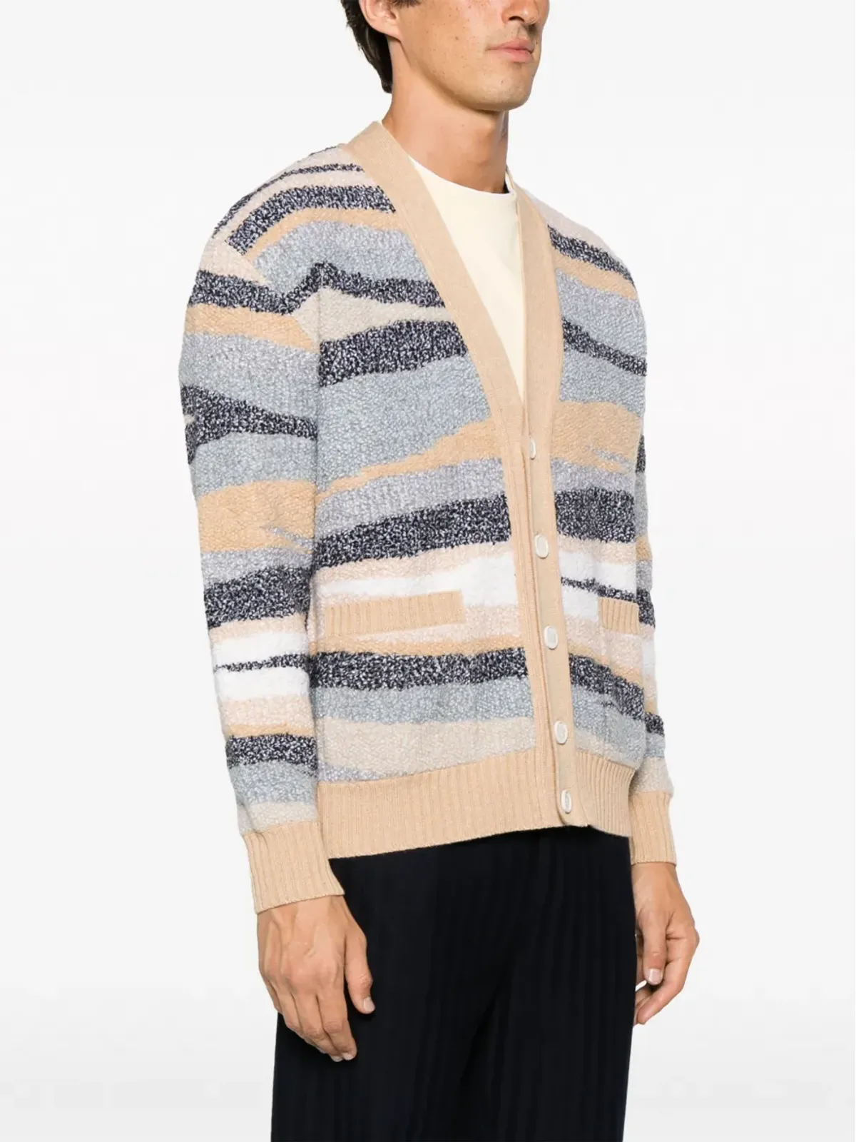 Missoni ジグザグジャカード ウール カーディガン - ニュートラルカラー - 画像3