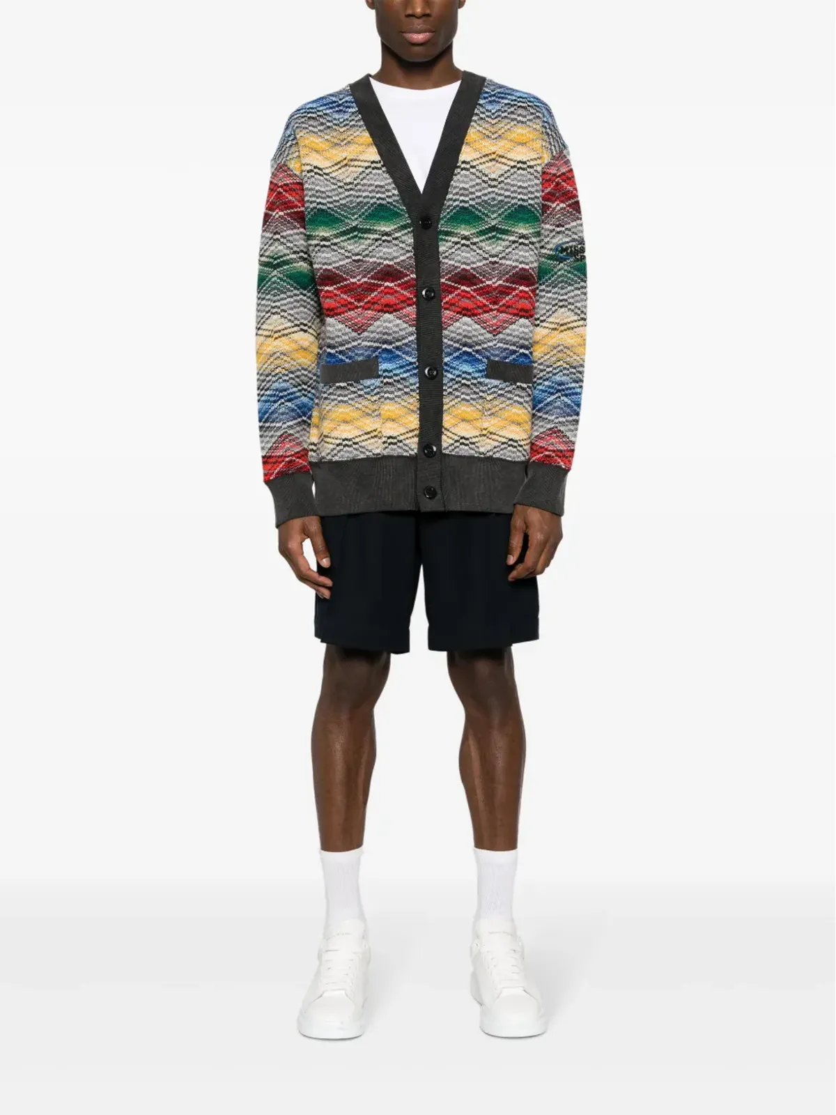 Missoni ジグザグ Vネック カーディガン - 画像2