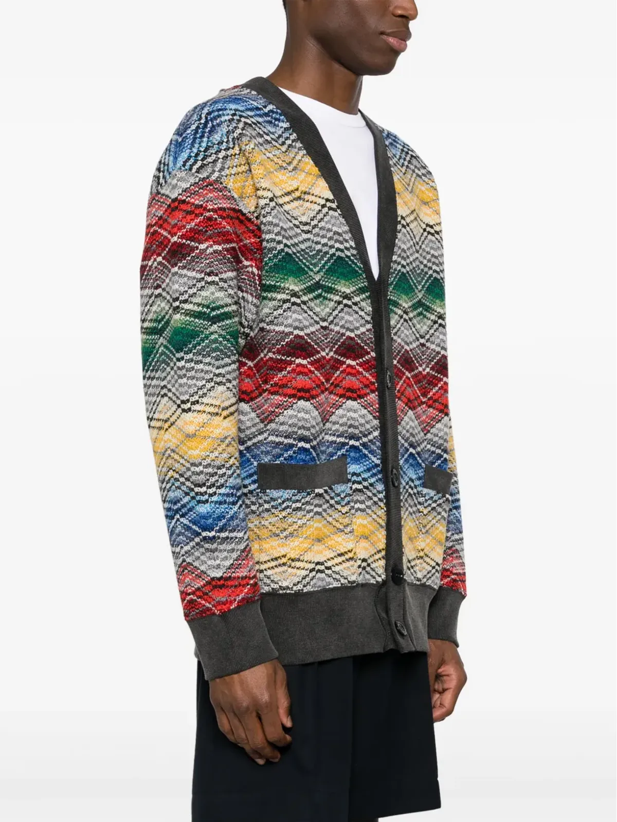 Missoni ジグザグ Vネック カーディガン - 画像3