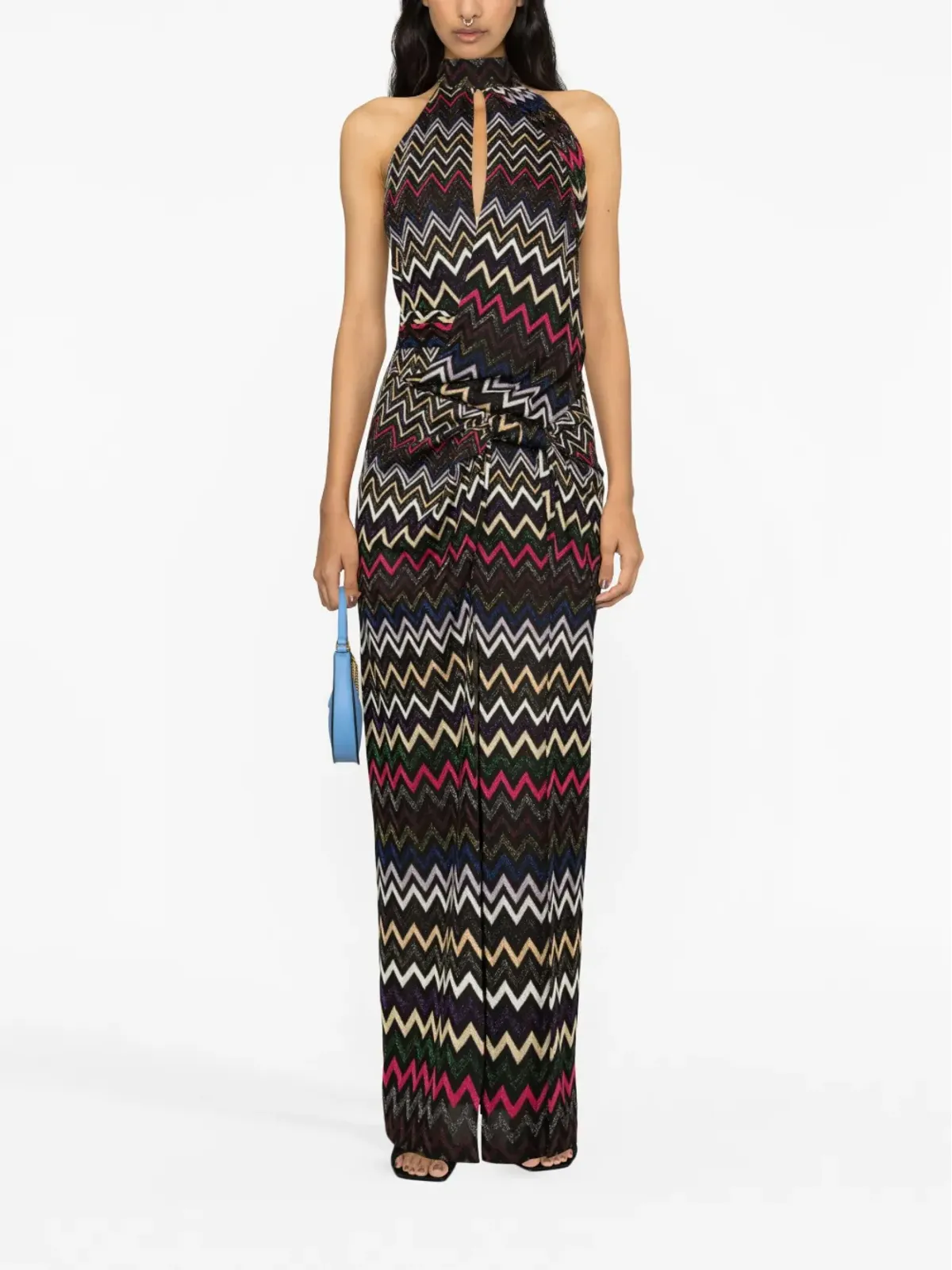 Missoni ジグザグ ヘルターネック マキシドレス - 画像2