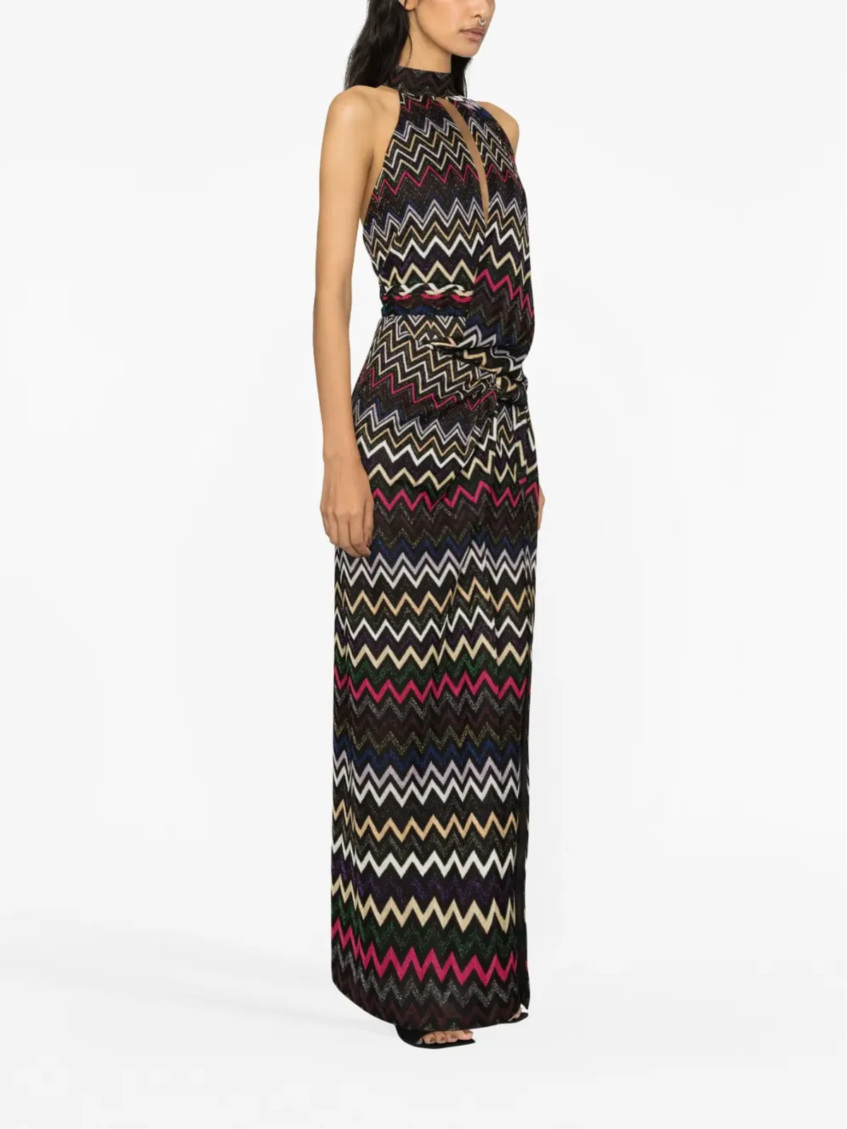 Missoni ジグザグ ヘルターネック マキシドレス - 画像4