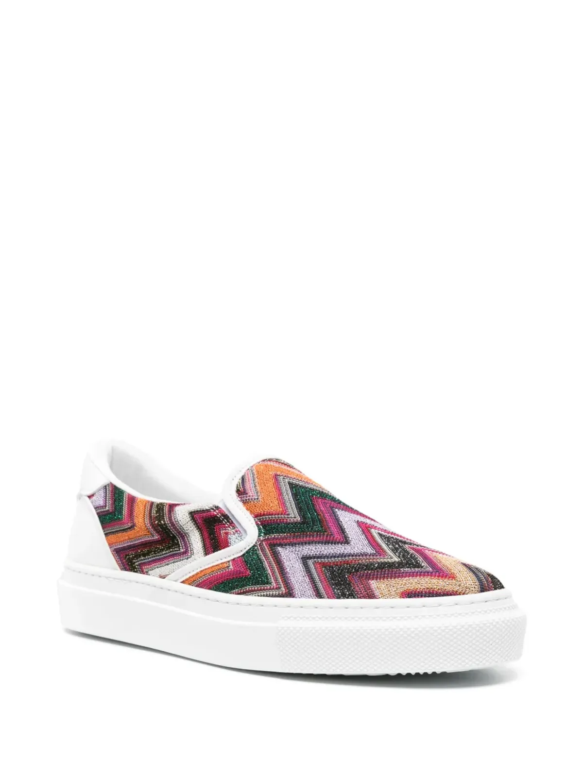 Missoni ジグザグ柄ラメディテール スニーカー - 画像2
