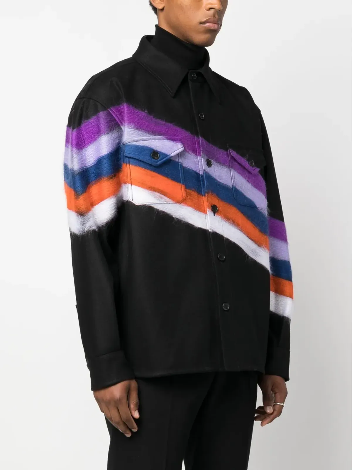 Missoni ブラッシュドエフェクト・ストライプ シャツジャケット - 画像3