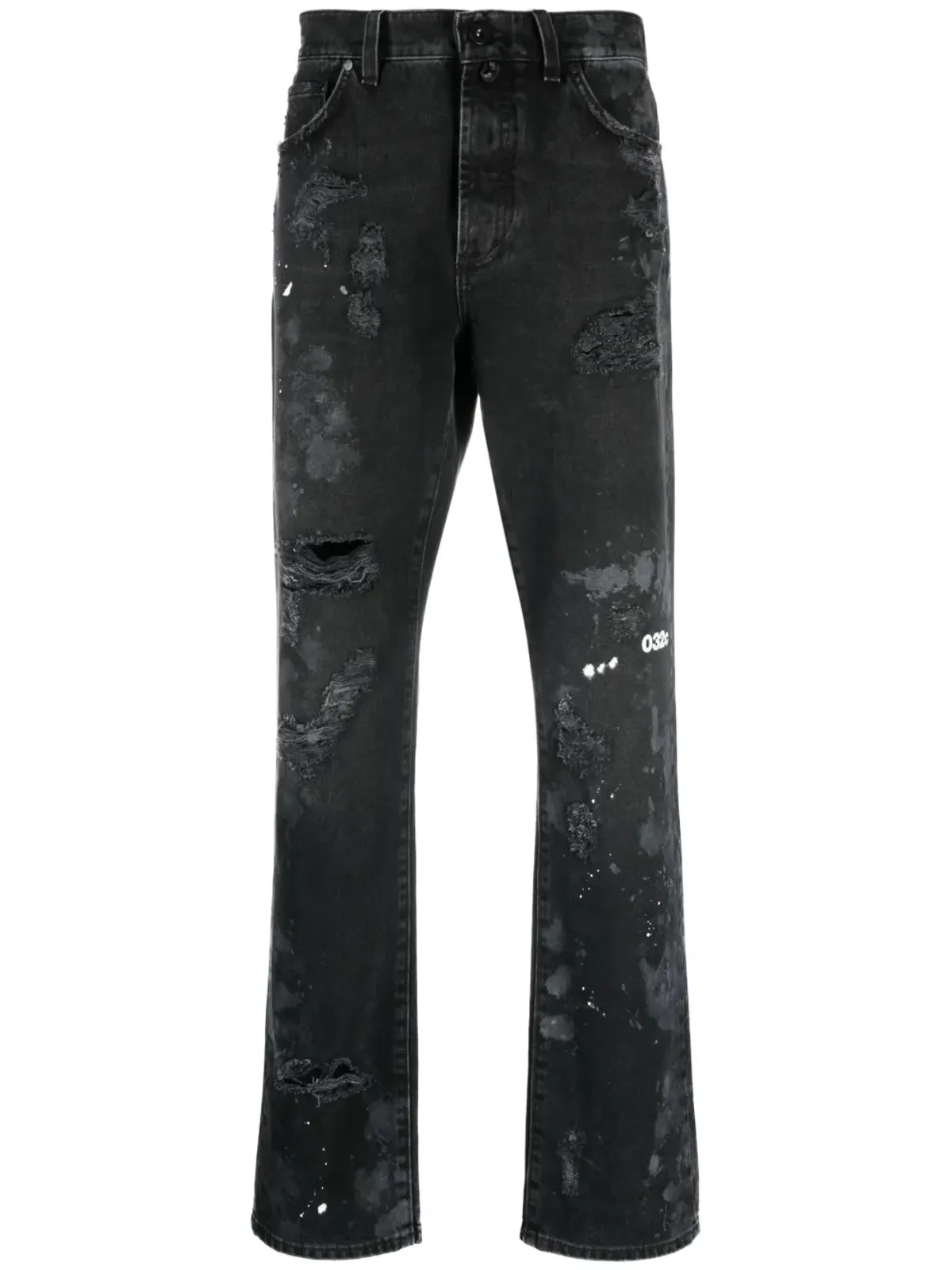 032c ダブルシフト ペインターズ distressed-finish ジーンズ - 画像1