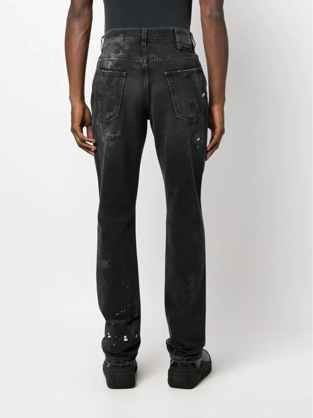 032c ダブルシフト ペインターズ distressed-finish ジーンズ - 画像4