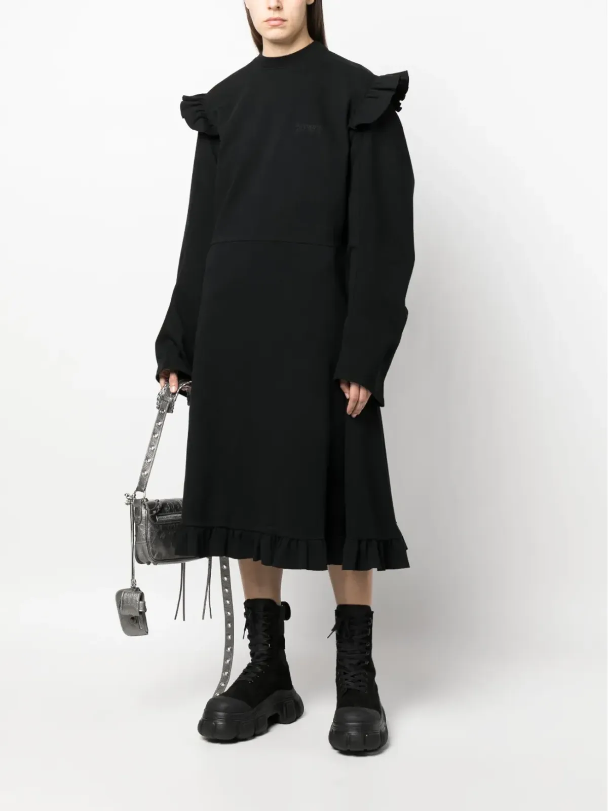 VETEMENTS フリルディテール ミディドレス - 画像2