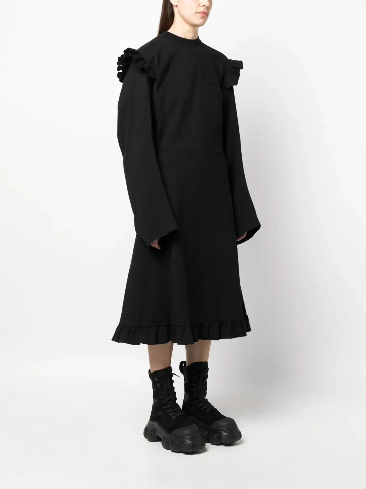 VETEMENTS フリルディテール ミディドレス - 画像3