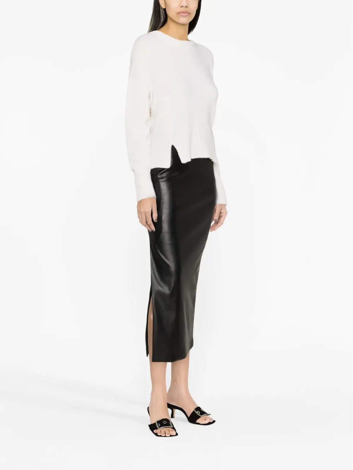 PINKO ウールカシミヤ混紡セーター - ホワイト - 画像3