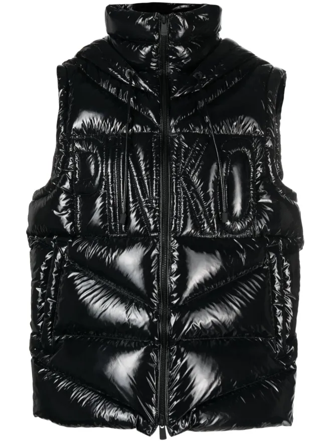 PINKO PINKO ロゴエンボス パファー ジレ - ブラックの商品画像