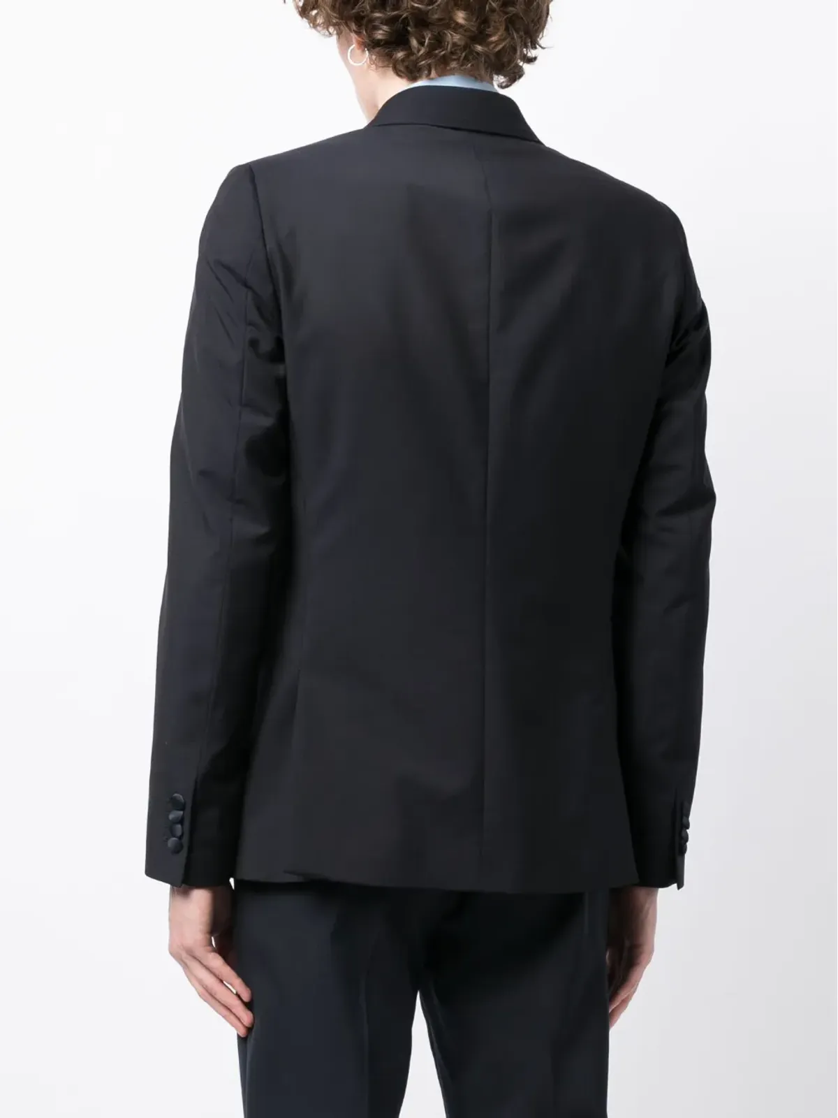 Paul Smith ダブルブレスト ウールモヘア混紡 ブレザー ブラック - 画像4