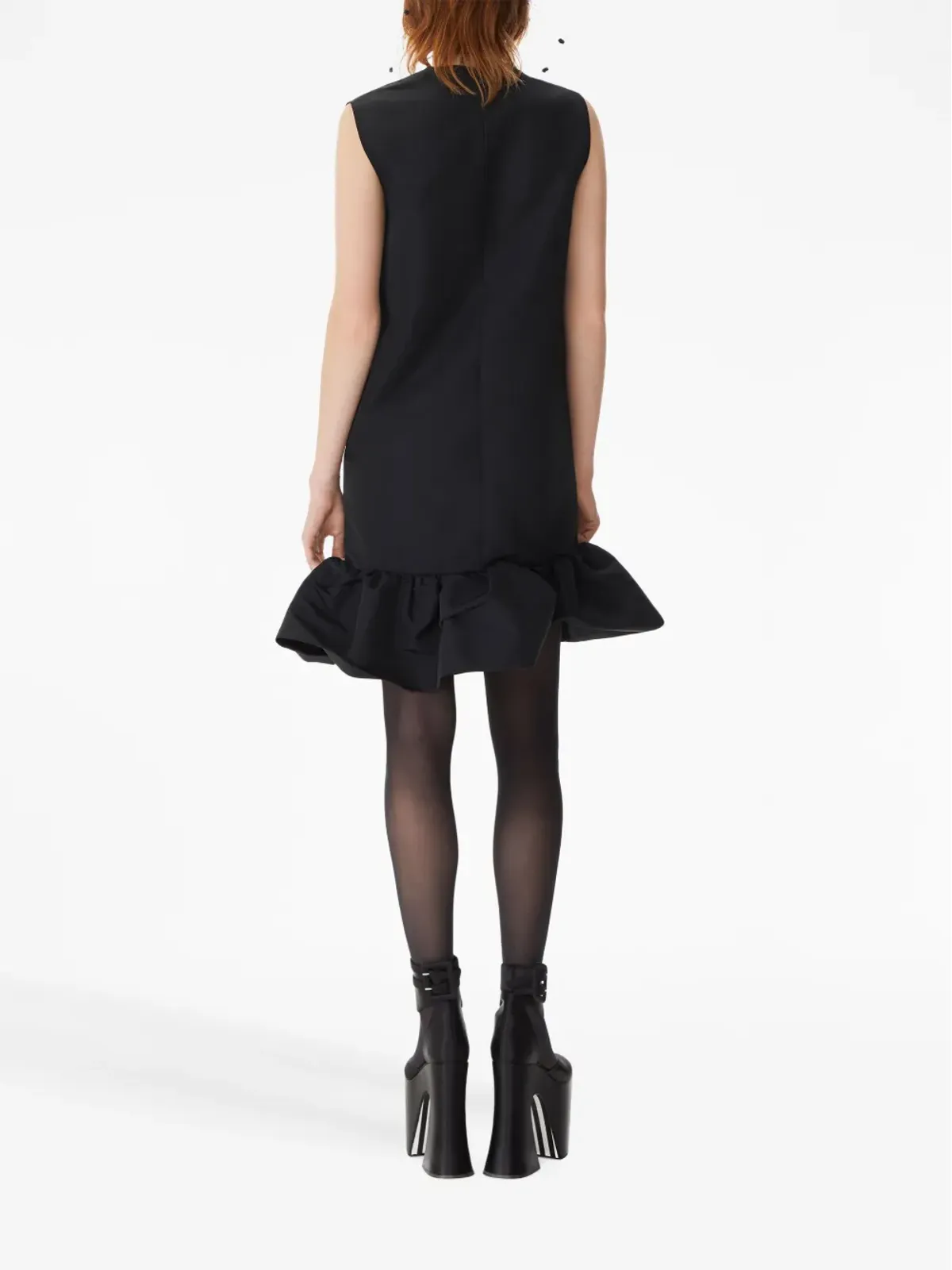 Nina Ricci ペプラムヘム ノースリーブドレス - 画像3