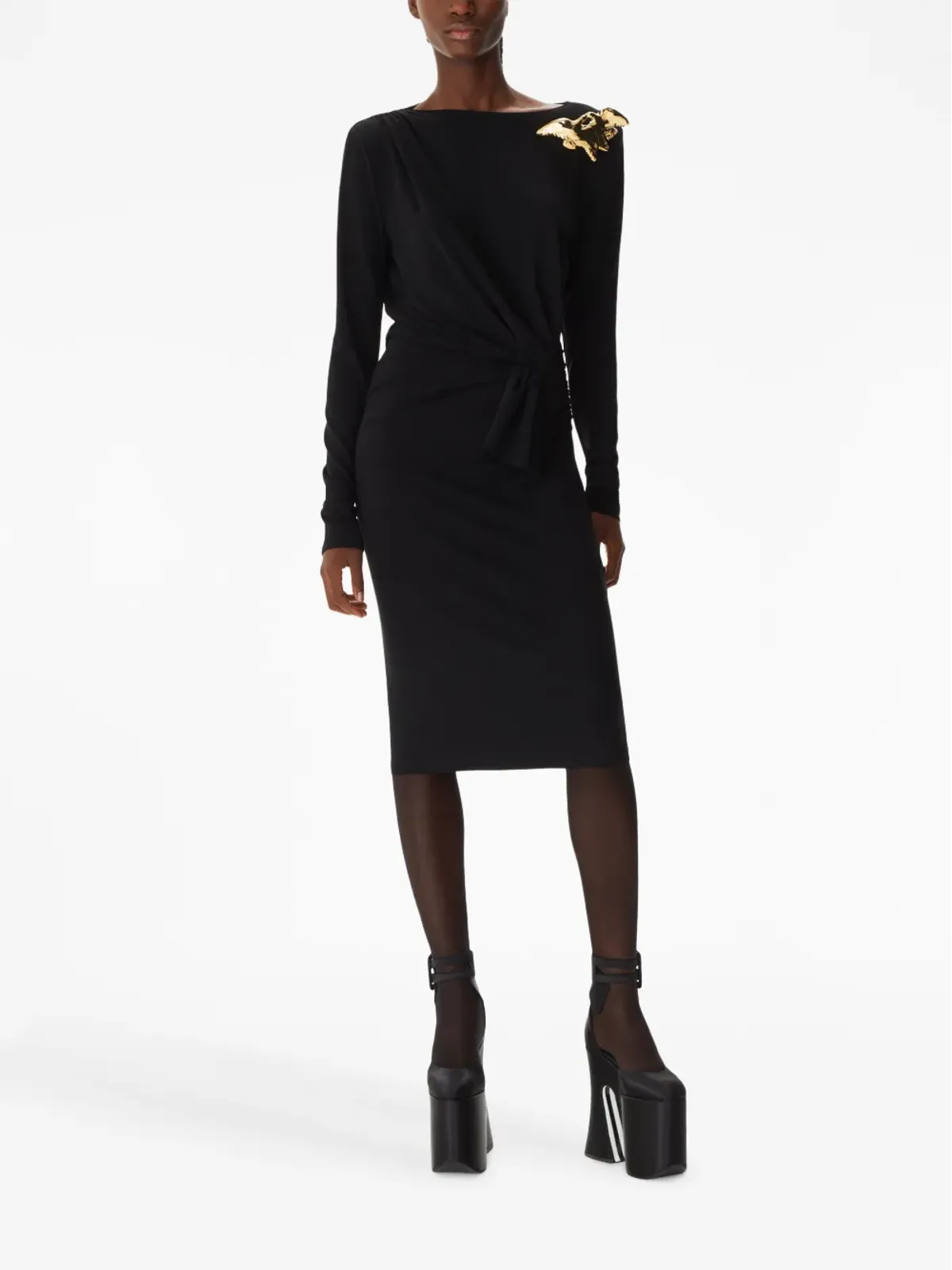 Nina Ricci ボウディテール ロングスリーブ ドレス - 画像2