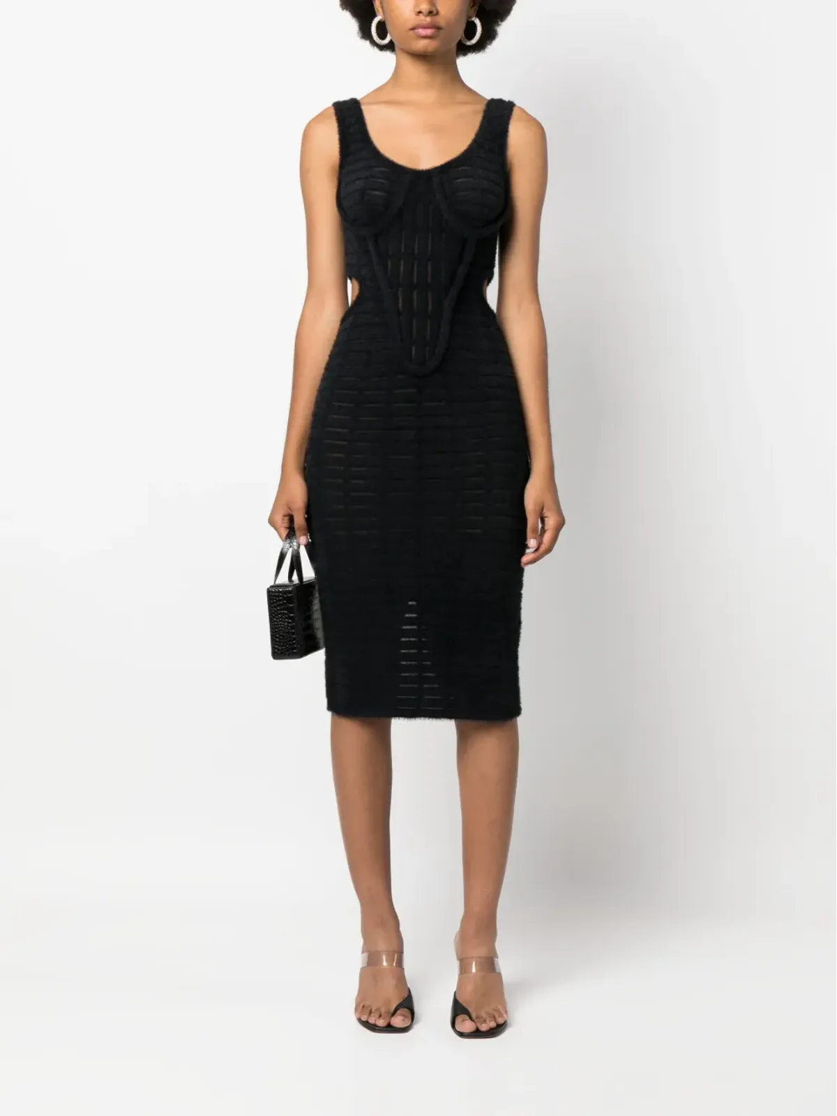 Genny カットアウトディテール ボディコンドレス - ブラック - 画像2