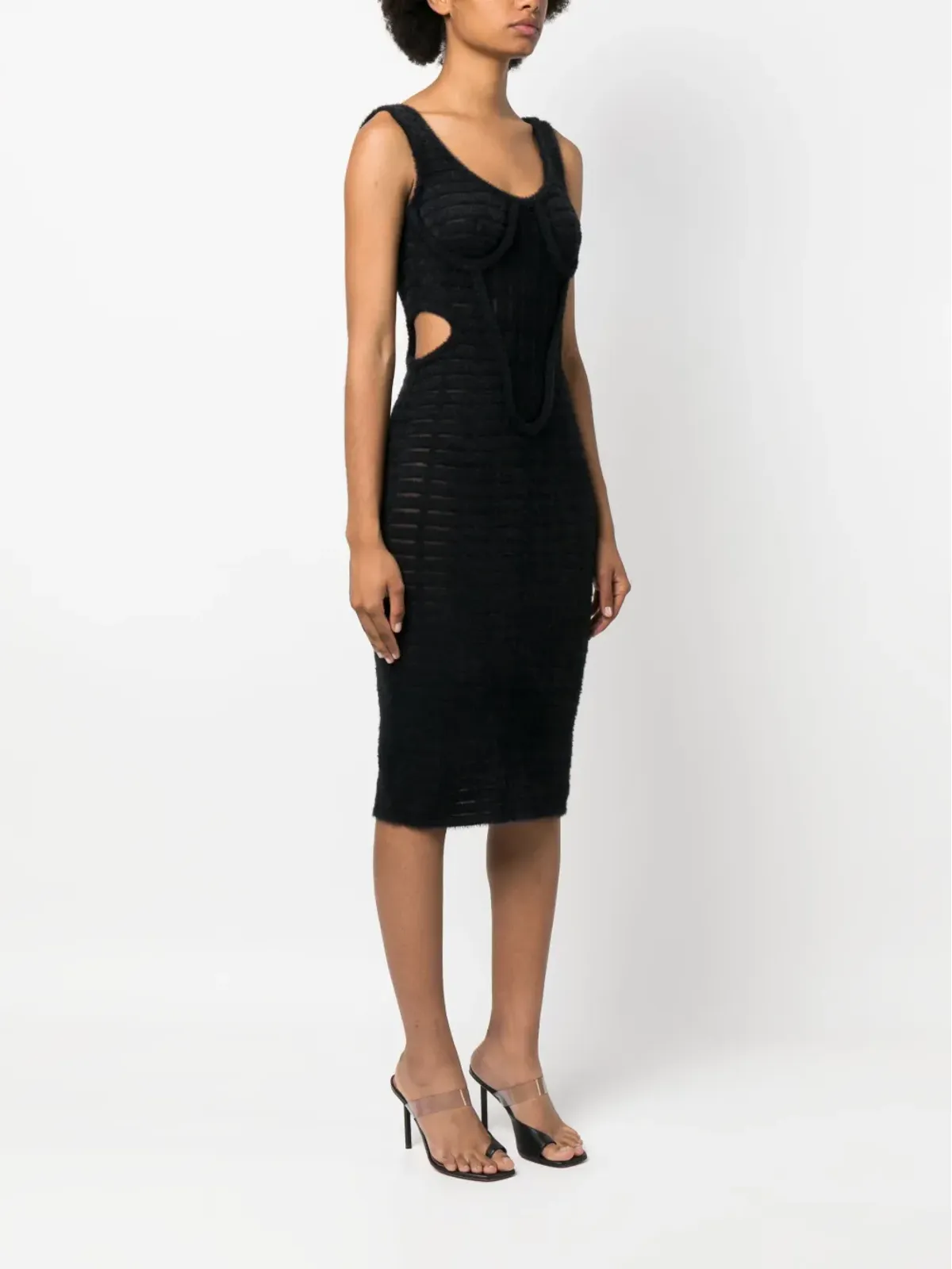 Genny カットアウトディテール ボディコンドレス - ブラック - 画像3