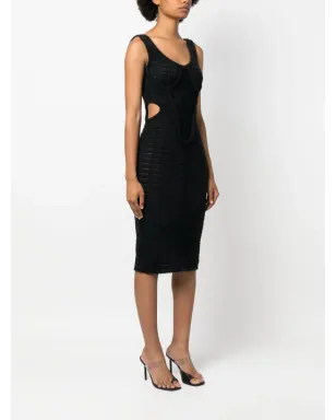 Genny カットアウトディテール ボディコンドレス - ブラック - サムネイル3