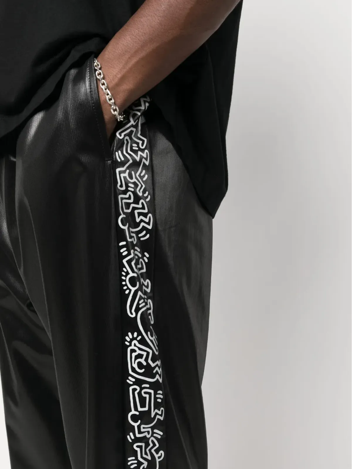 Junya Watanabe Comme des Garçons Pre-Owned グラフィックプリント入りスウェットパンツ - 画像5