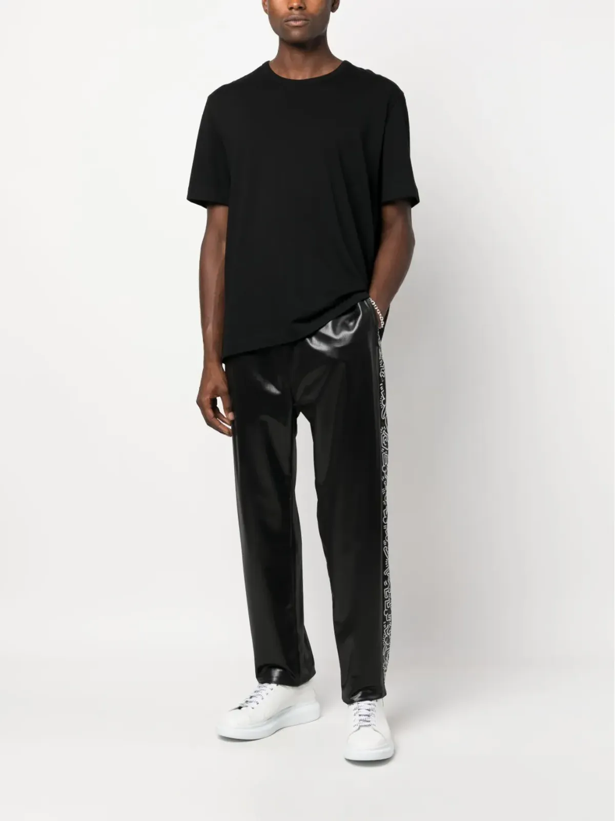 Junya Watanabe Comme des Garçons Pre-Owned グラフィックプリント入りスウェットパンツ - 画像2