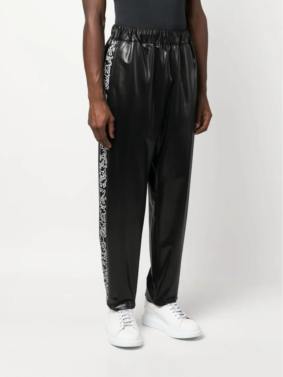 Junya Watanabe Comme des Garçons Pre-Owned グラフィックプリント入りスウェットパンツ - 画像3