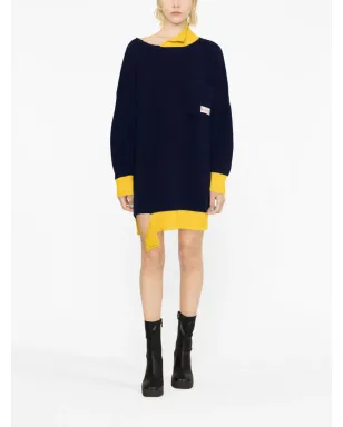 Marni アシンメトリック・ローエッジ・リブ編みセーター - サムネイル2