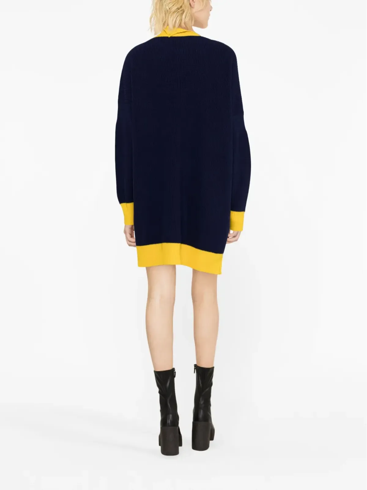 Marni アシンメトリック・ローエッジ・リブ編みセーター - 画像3
