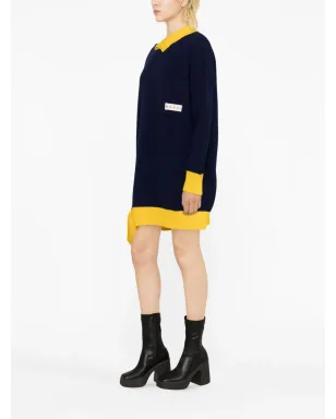 Marni アシンメトリック・ローエッジ・リブ編みセーター - サムネイル4