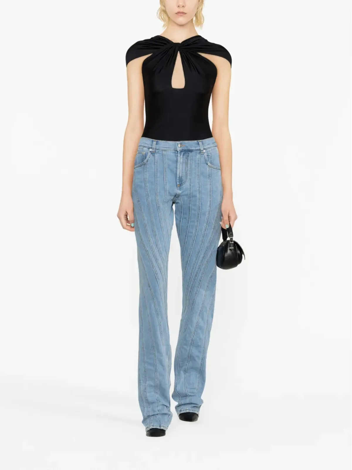 Mugler スノー・スパイラル ストレートジーンズ - 画像2
