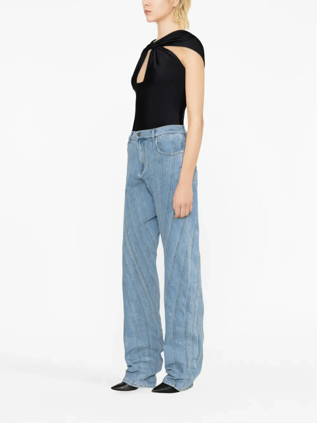 Mugler スノー・スパイラル ストレートジーンズ - 画像4