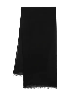 Brunello Cucinelli cashmere-silk fringed scarf - Black - サムネイル1