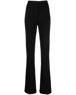 PINKO ハイウエスト フレア クレープパンツ - ブラック - サムネイル1