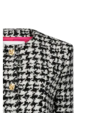 Nina Ricci ハウンドトゥース柄ウール混紡クロップドジャケット - サムネイル5