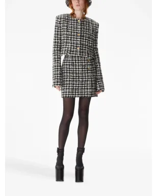 Nina Ricci ハウンドトゥース柄ウール混紡クロップドジャケット - サムネイル2
