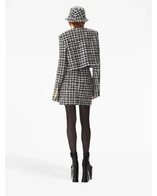 Nina Ricci ハウンドトゥース柄ウール混紡クロップドジャケット - サムネイル3