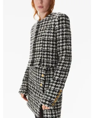 Nina Ricci ハウンドトゥース柄ウール混紡クロップドジャケット - サムネイル4