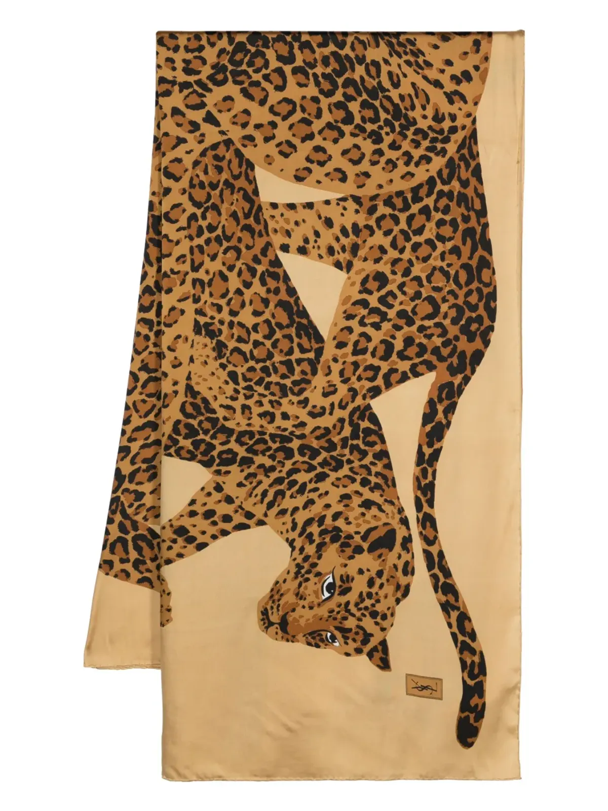 Saint Laurent Pre-Owned 1980年代 タイガープリント シルクスカーフ - 画像1
