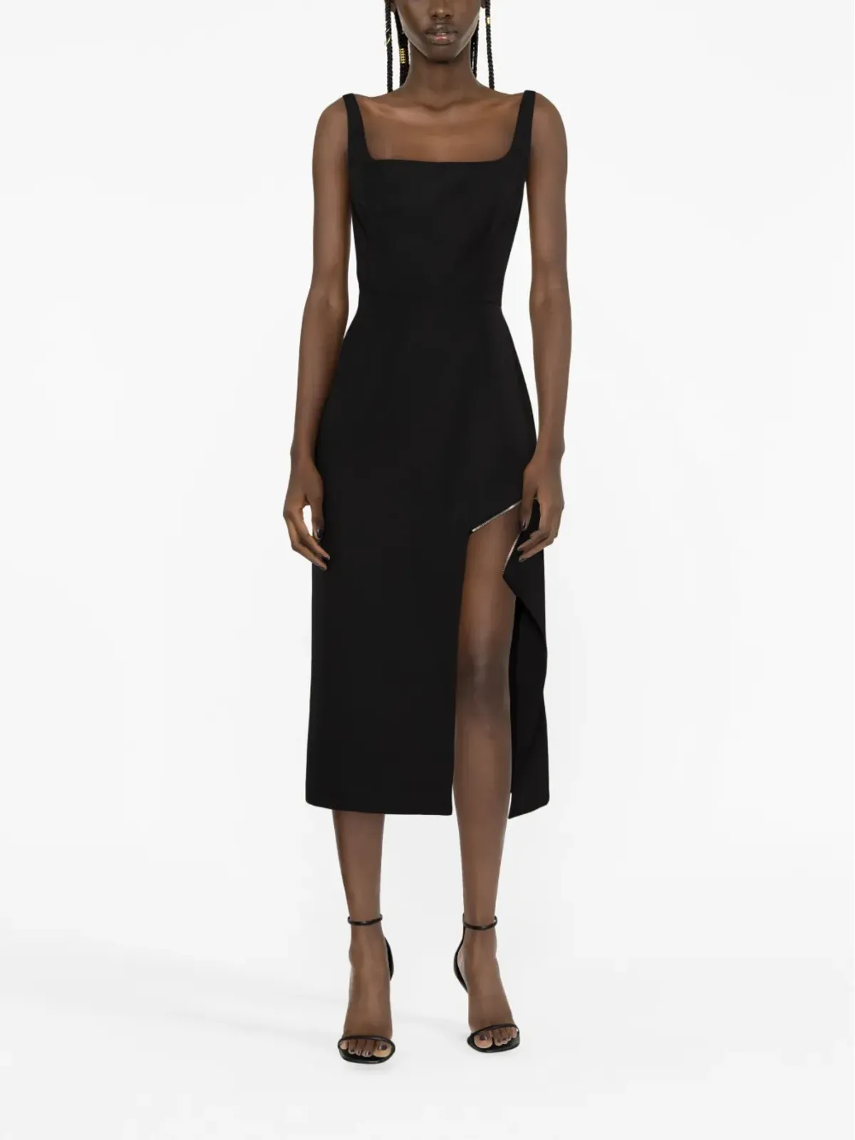 Alexander McQueen ジップ装飾ミディドレス - 画像2