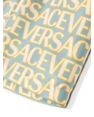 Versace Kids オールオーバーロゴ入りシルクショーツ - サムネイル3