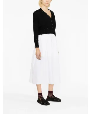 Marni ダメージ加工 クロップドカーディガン ブラック - サムネイル4