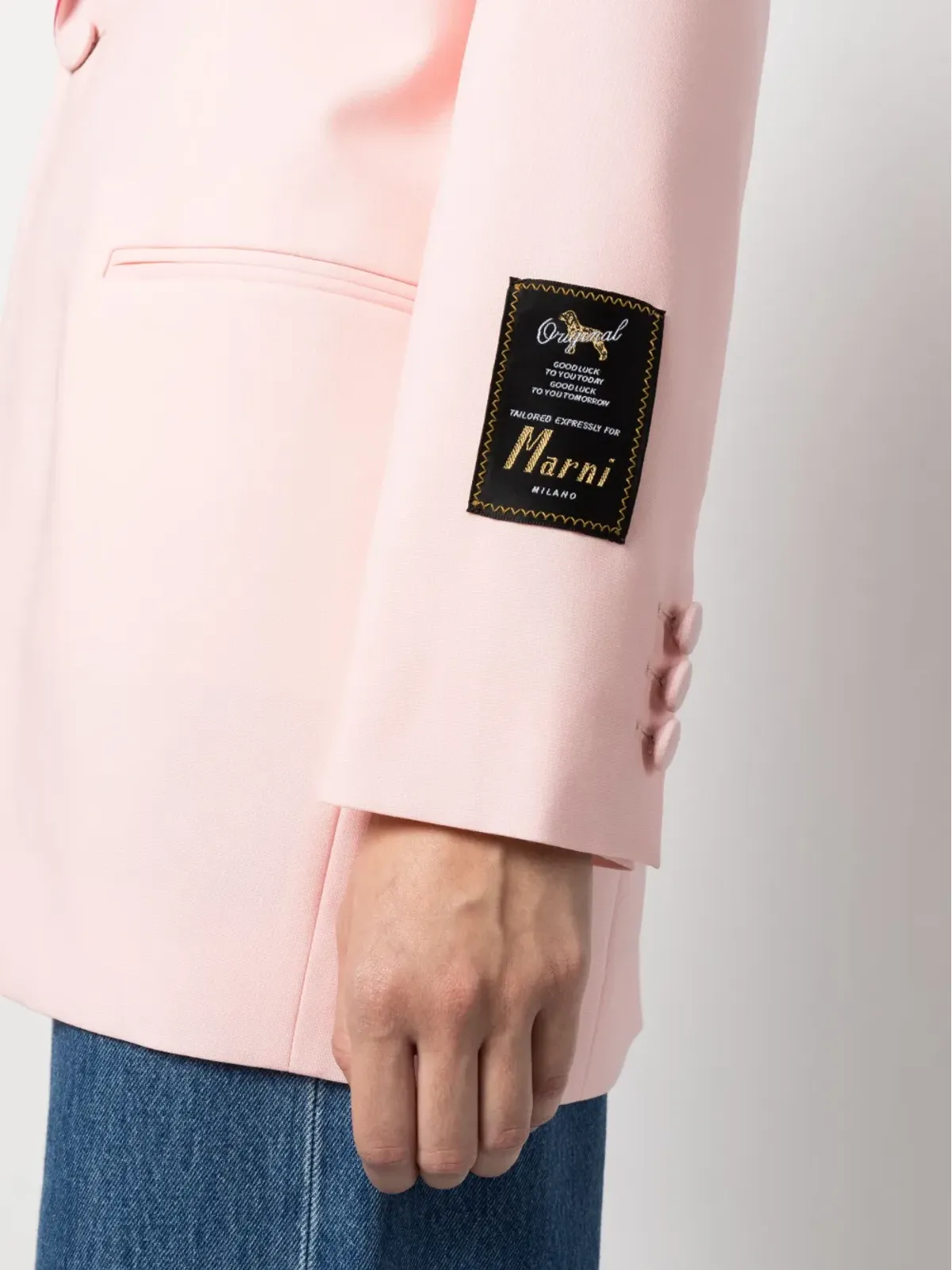 Marni シングルブレストブレザー ピンク - 画像5