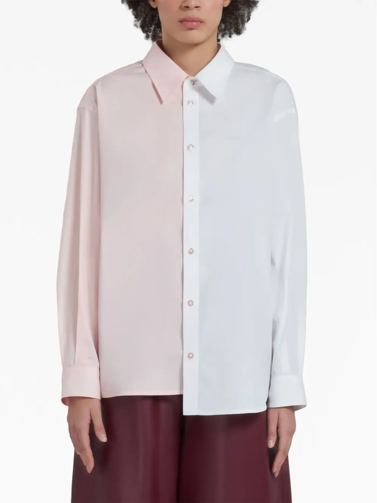 Marni アシンメトリックポプリンシャツ - 画像3