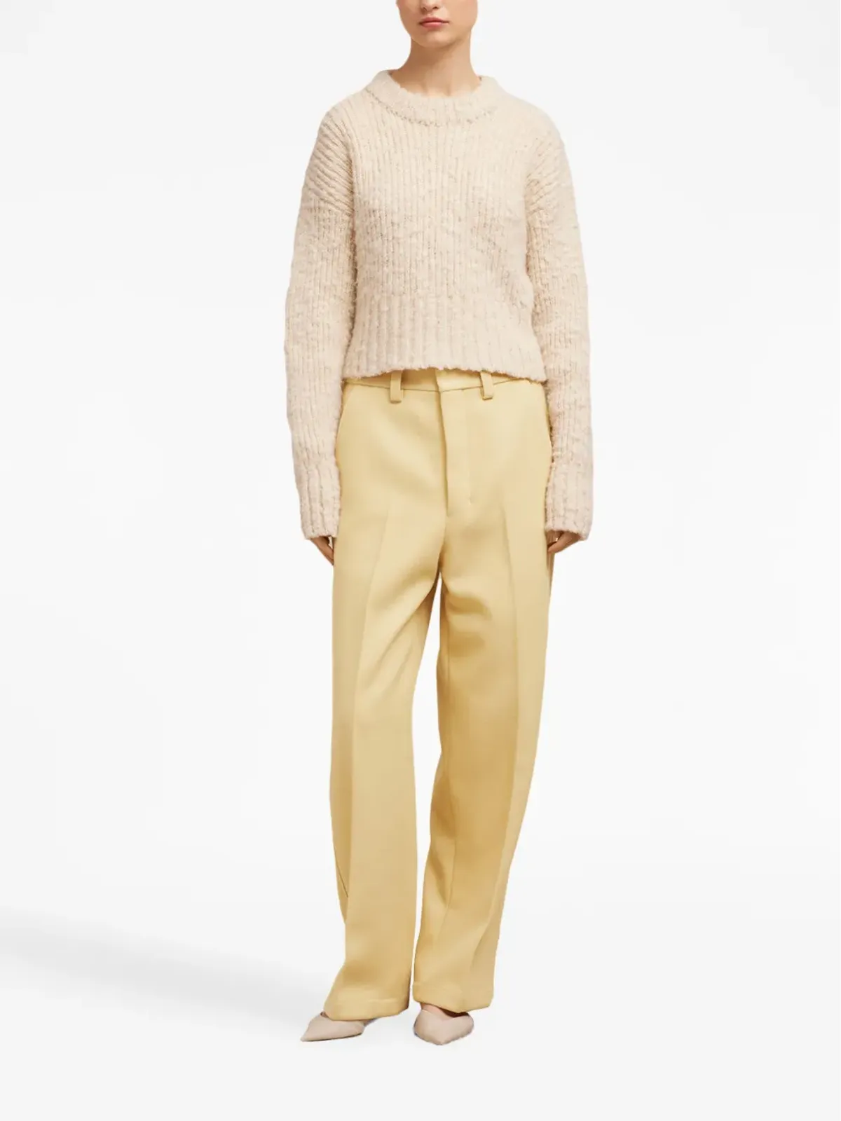 AMI Paris テーラード ワイドレッグパンツ - Yellow - 画像2